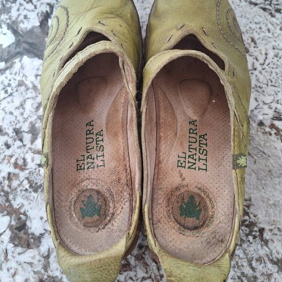 El Naturalista Women's Yggdrasil Mule US 8.5 Green  Leather Mary Jane Shoes - Picture 4 of 7
